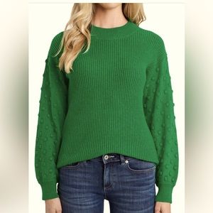 CeCe Puff Sleeve Bobble Sweater (M)